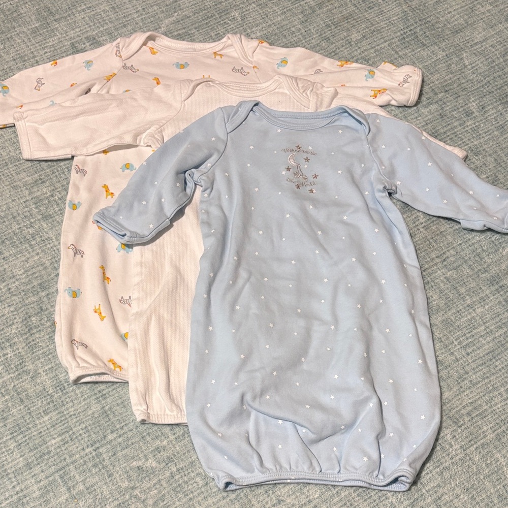 Baby gowns, Set of 3, 0-3 months